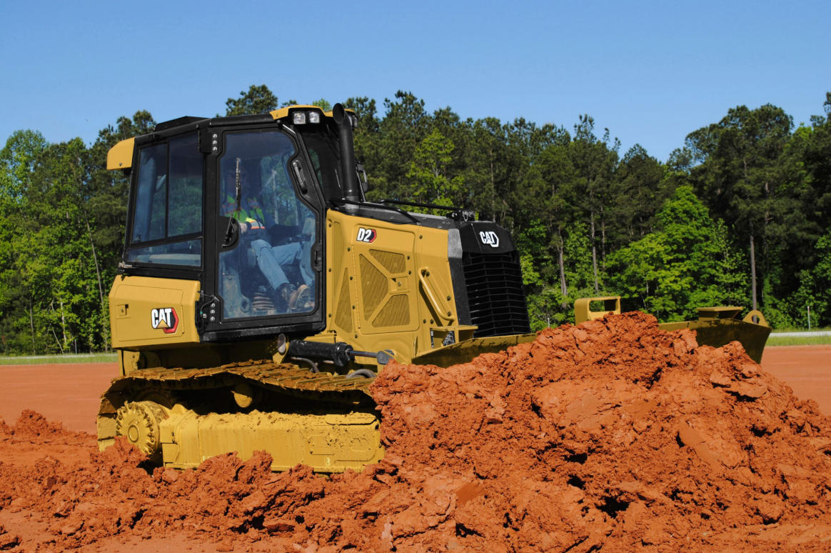Caterpillar D2 Bulldozer Front View