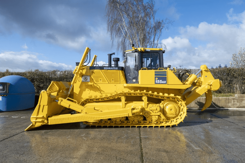 Komatsu D155AX-7 Bulldozer Operator Cab View