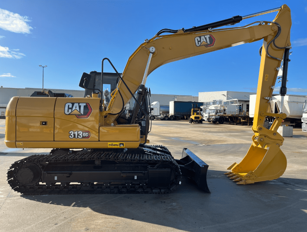 Caterpillar 313GC Excavator Side View